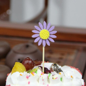 Adornos para pasteles de girasol, decoraciones florales coloridas hechas a mano para pasteles de cumpleaños, suministros para fiestas, 520, Día del Niño - Product Image 3