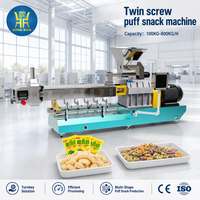 Ligne de production d'extrusion de snacks soufflés (riz, blé, maïs) pour fabricants certifiés CE - Machine à fabriquer des chips et des céréales soufflées