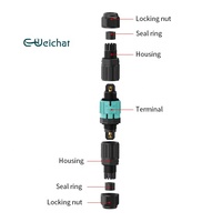Conector de Cableado de Iluminación de Plástico Impermeable para Exteriores E-Weichat IP68, Macho y Hembra, 2 Pines, 3 Pines, 4 Pines, 5 Pines, 6 Pines, Conector de Alimentación