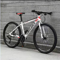 Vélo de montagne à cadre en acier rapide, jantes en alliage d'aluminium, freins à disque 21 vitesses, tailles de roues 26/29, fourche à suspension