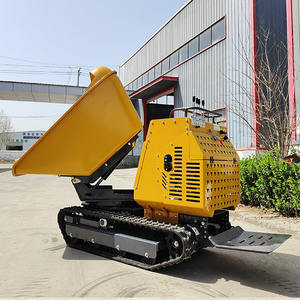 1,2 тонн самозагружающийся мини-самосвал полностью гидравлический дизельный двигатель гусеничный с вращением на 260 ° ковшовый самосвал для продажи - Product Image 1