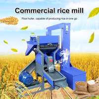 Machine à décortiquer le riz multifonctionnelle automatique pour usage domestique, 500 kg/h, moteur diesel, entraînement combiné, décortiqueuse de riz pour le riziculture