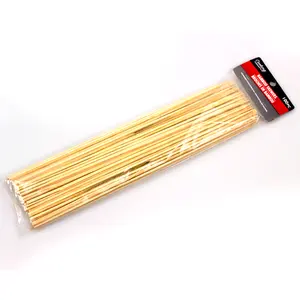 Outdoor Camping BBQ Biodegradable Disposable Bamboo Stick With Logo Printing In 1 Poly Bag