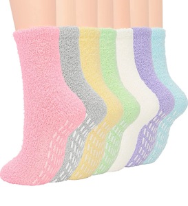 Calzini in <span class=keywords><strong>pile</strong></span> corallo personalizzati di alta qualità, calzini casual carini da ragazza - Product Image 1