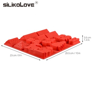 <span class=keywords><strong>Moule</strong></span> à gâteaux antiadhésifs en silicone, boîte de château de noël nouveau, - Product Image 3