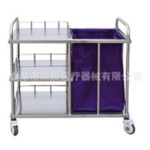 Carrito de Enfermería de Acero Inoxidable de Tres Niveles, 960x550x900mm, con Ruedas Silenciosas, Mueble de Hospital para Uso Médico - Product Image 1