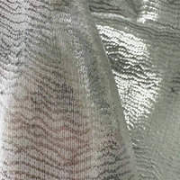 Tissu Georgette de Luxe Argenté avec Lueur Argentée Teintée et Effet Translucide pour Décoration de Foulard de Robe de Soirée Haut de Gamme
