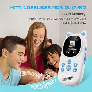 Lecteur de musique numérique pour enfants avec <span class=keywords><strong>Bluetooth</strong></span> et <span class=keywords><strong>radio</strong></span> FM, MP3 portable de dessin animé pour l'apprentissage précoce des enfants, petit cadeau d'anniversaire OEM - Product Image 3