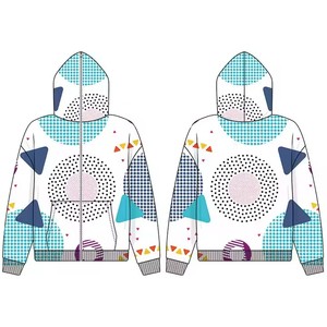 เสื้อฮู้ดซิปเต็มตัว DHZ1109 รุ่นใหม่ สั่งทำได้ ทรงโอเวอร์ไซส์ มีซิปด้านหน้า กระเป๋าข้าง ผลิตจากโพลีเอสเตอร์ พิมพ์ลายแบบ Sublimation ทั่วตัว เหมาะสำหรับฤดูใบไม้ผลิ - Product Image 5