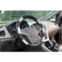Housse de volant en cuir PU de style sport tricotée antidérapante pour BMW Toyota VW Volvo Acura Coupé Accent Fit CLS Cars Model up