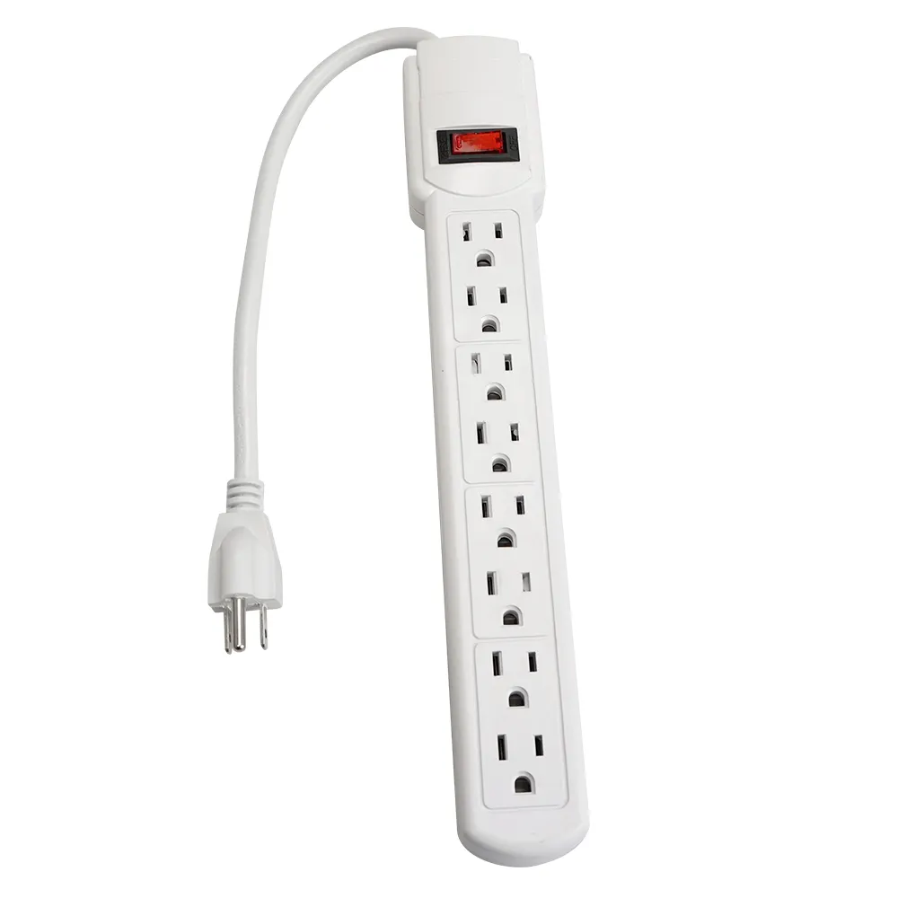 J01 8 Outlet USA America Standard Mexico Power Extension Socket with Switch, Power Strip for Vietnam, Panama, Venezuela