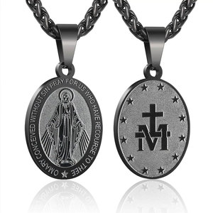 Collar con Colgante de Moda al por Mayor, Acero Inoxidable 316L, Chapado en Oro PVD de 14k y 18k, Medallón Dorado para Hombre y Mujer - Product Image 3