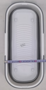 Xách tay gấp hình chữ nhật hình dạng ráp TPR xô với hai xử lý hộ gia đình tiết kiệm không gian Xô Nhựa - Product Image 5