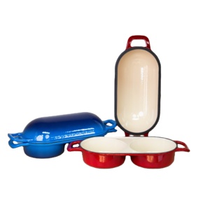 Marmite hollandaise en fonte émaillée à double trou, couleur personnalisée, antiadhésive, résistante au four, idéale pour la cuisson du pain au levain – Meilleure vente - Product Image 1
