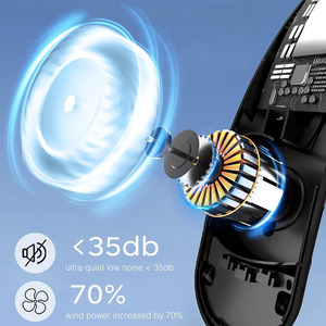 Ventilador <span class=keywords><strong>de</strong></span> Cuello Portátil Sin Aspas 360 °   Ventilador Portátil Silencioso <span class=keywords><strong>de</strong></span> 3 Velocidades para Interiores y Exteriores, con Batería Recargable USB <span class=keywords><strong>de</strong></span> 4000 mAh - Product Image 3