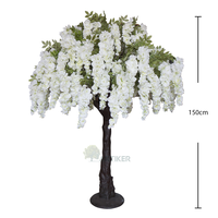 Décoration d'événements fausse soie glycine arbre de fleurs de glycine artificielle pour mariage