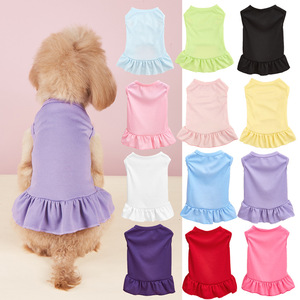All'ingrosso Candy Color Pet abiti-su misura stampato in poliestere abbigliamento per cani di piccola taglia con basso MOQ - Product Image 1