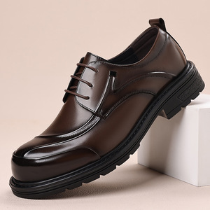 Vestido de estilo Oxford para hombre, zapatos de boda de charol de piel sintética de negocios, zapatos formales clásicos con cordones para hombre - Product Image 5