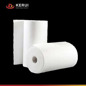 Papel de fibra cerámica de aislamiento suave ligero hecho por KERUI para escudo térmico para preservación del calor y prevención de incendios