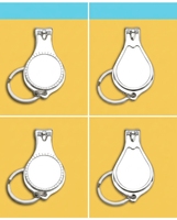 Coupe-ongles, ouvre-bouteille, pince à ongles 3-en-1 en métal, porte-clés, ciseaux coupe-ongles personnalisables avec LOGO