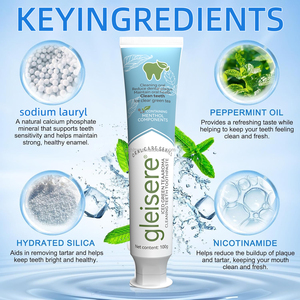 Grossiste Gleisre : Dentifrice <span class=keywords><strong>Blancheur</strong></span> 100g pour des Dents Blanches, une Haleine Fraîche Longue Durée et une Santé Buccale Optimale - Product Image 3