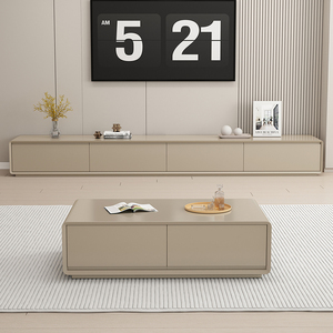 Mobile TV Moderno Sospeso a Parete, <span class=keywords><strong>Design</strong></span> per <span class=keywords><strong>Soggiorno</strong></span>, Unità Porta TV in Legno di Lusso con Spazio di Archiviazione, Adatto per Hotel e Appartamenti - Product Image 4