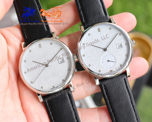 Longnes High Quality 40mm Minimalist Thin with Custom Logo Leather Band Strap Simple Design for Men and Women Longinesing - Product Image 4