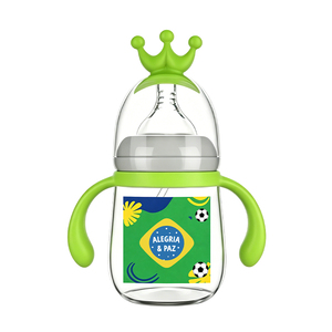 Bouteille d'alimentation pour bébé en silicone à col large, anti-fuite, facile à tenir, pour l'alimentation au lait - Product Image 5