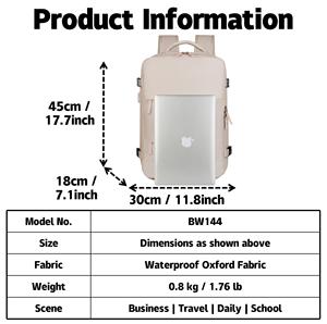 Công Suất Lớn Oxford Chất Liệu Giản Dị Ba Lô Dây Kéo Không Thấm Nước Kinh Doanh Du Lịch Mỹ Phẩm Túi Cross-Biên Giới Máy Tính Xách Tay Ba Lô - Product Image 6