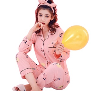 <span class=keywords><strong>Pigiama</strong></span> da <span class=keywords><strong>Donna</strong></span> 100% Cotone Stile Coreano Carino con Maniche Lunghe per Primavera e Autunno - Product Image 2