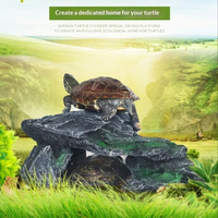 Plateforme de bain pour tortues SUNSUN écologique - Matériel en résine et design réaliste pour aquariums Modèle SE-15/SE-18
