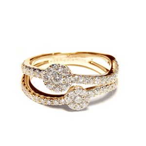 Bague en or blanc massif 18 carats avec grappe de diamants, taille brillant SI, classique, sertie pavé, bijoux pour femme - Product Image 3