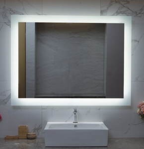 Offre Spéciale miroir de maquillage LED rectangulaire moderne personnalisé glace-fleur salle de bain illuminé montage mural IP44 - Product Image 3