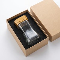Pot de stockage en verre transparent pour grains de café instantanés lyophilisés épaissis, pot à thé et bonbons, bouteille distributrice, boîte scellée pour poudre de café