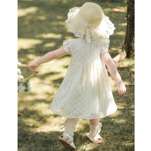 Vêtements d'été pour filles, vêtements pour enfants, col rond, sans manches, en dentelle, <span class=keywords><strong>Boutique</strong></span>, robes princesse à fleurs pour bébés filles, vente en gros - Product Image 4