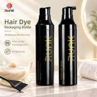 Bouteille de teinture pour cheveux à double compartiment en PP de 300 ml, impression sérigraphique, emballages cosmétiques, bouteilles de soin personnel, flacon pompe pour lotion