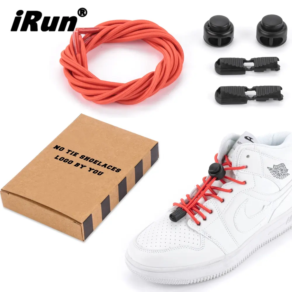 iRun Sneaker Accessories Stretch No Tie Elastic Shoe Laces Strings Speed Install Running Sport Quick Fast Lacing System Shoelace