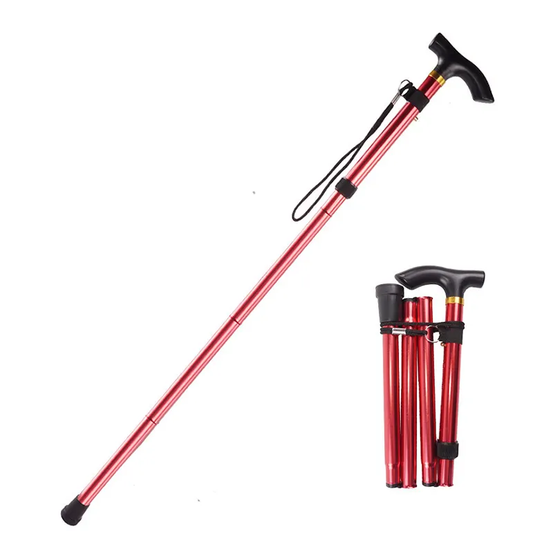 Custom folding blind medical nordic old people men alpenstock trekking cane hiking walking sticks poles