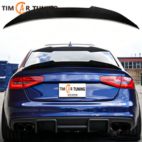 Pièces de tuning automobile TIM, aileron de coffre arrière en fibre de carbone style PSM pour Audi A4 S4 B8.5 berline 2012-2016, becquet arrière