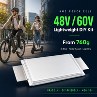 Batterie TPENERGY 48V 50Ah 60V 80Ah pour Vélo Électrique et Trottinette à Assistance au Pédalage, Module DIY EV Basse Vitesse avec Cellules Lithium-Ion NMC en Pochette