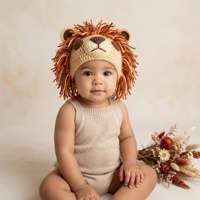 Gorro de Punto Grueso y Cálido para Bebés y Niños, Hecho a Mano con Algodón Ecológico, Transpirable, Absorbente de Sudor, Deportivo, para las Cuatro Estaciones, Unisex