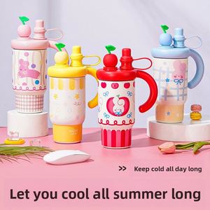 Nuevo Vaso Térmico de 800ml para Estudiantes 2025, con Asa Bonita, Diseño Moderno, Acero Inoxidable 316, Forma de Bala, con Pajita, para Viajes, 6-12 meses - Product Image 4