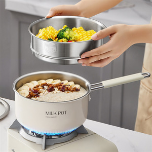 Olla de leche CP-JG020, vaporera eléctrica de cerámica para comida de bebé, olla pequeña multifuncional para sopa con función de vapor instantáneo - Product Image 1