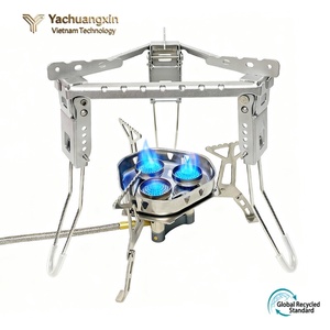 Support de réchaud de camping portable en alliage d'aluminium, trépied pliable avec sac de transport - Product Image 2