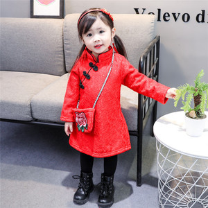 Ropa de Invierno para Niños, Vestido de Lana de Manga Larga para Niñas, Ropa de Año Nuevo de China - Product Image 5