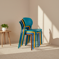 Chaise de salle à manger d'extérieur pliable et empilable, légère et imperméable, en fibre PP moderne, pour la maison, le bureau, l'appartement et l'école - Vente en gros