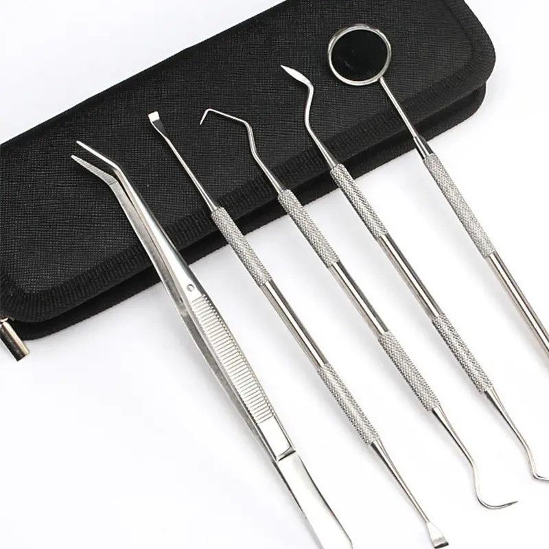 Remove Tooth Stains Dental Tools Kit Tools Stainless Steel Dental Scaler Tool Tartar Calculus Remover Set
