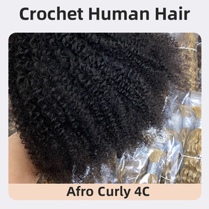 Extensions de <span class=keywords><strong>cheveux</strong></span> naturels noirs bouclés afro 4C 100g pour tresses au crochet style bohème, extensions de <span class=keywords><strong>cheveux</strong></span> humains bouclés afro kinky au crochet, vente en gros FYD - Product Image 3