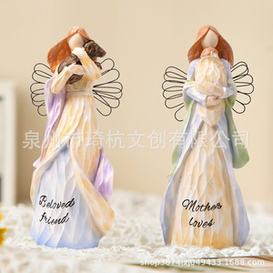 Figuritas de ángeles de resina, decoración artística para el hogar, regalo para el día de la madre - Product Image 2