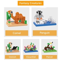 PUNGROW Pixel Box Figur Hewan Kartun Partikel Kecil Puzzle DIY Perakitan Mainan Edukatif Mini Bricks Set Blok Bangunan